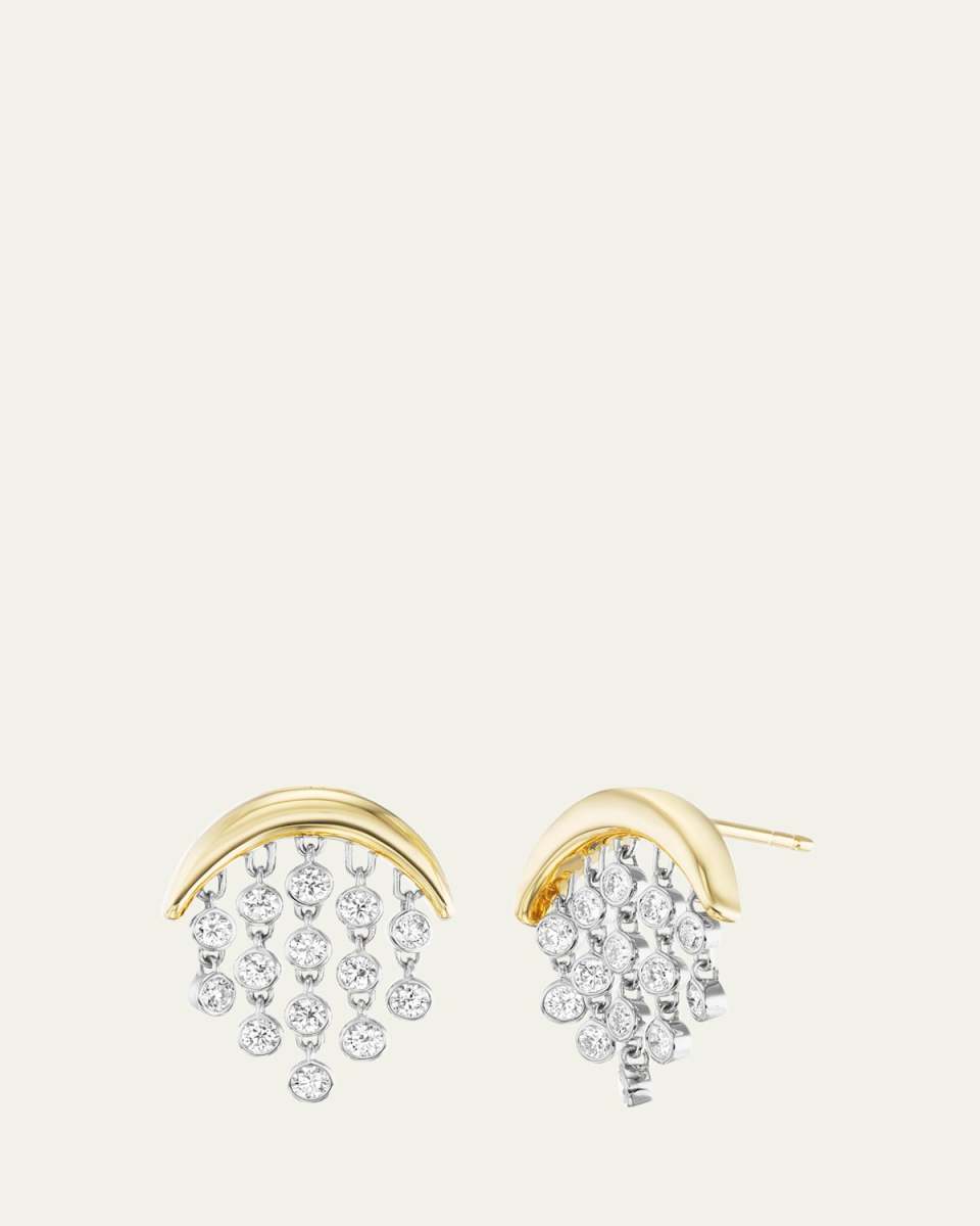 18K Gold Baby Fringe Diamond Earrings